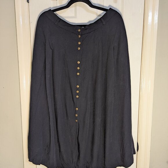 Conrad C. Collection A-Line Midi Skirt Sz. 18 Black - Picture 6 of 10